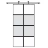 fekete edzett üveg és alumínium tolóajtó 102,5 x 205 cm