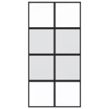 fekete edzett üveg és alumínium tolóajtó 102,5 x 205 cm