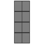 fekete edzett üveg és alumínium tolóajtó 76 x 205 cm