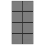 fekete edzett üveg és alumínium tolóajtó 102,5 x 205 cm