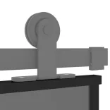 fekete edzett üveg és alumínium tolóajtó 102,5 x 205 cm