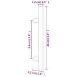 10 db fekete rozsdamentes acél szekrényfogantyú 96 mm