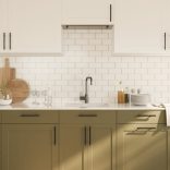 10 db fekete rozsdamentes acél szekrényfogantyú 128 mm