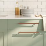 5 db fekete rozsdamentes acél szekrényfogantyú 224 mm