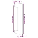 10 db ezüst rozsdamentes acél szekrényfogantyú 96 mm