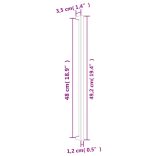 5 db ezüst rozsdamentes acél szekrényfogantyú 480 mm