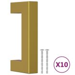 10 db aranyszínű rozsdamentes acél szekrényfogantyú 64 mm