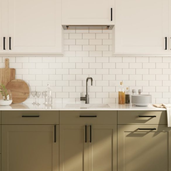 10 db fekete rozsdamentes acél szekrényfogantyú 128 mm