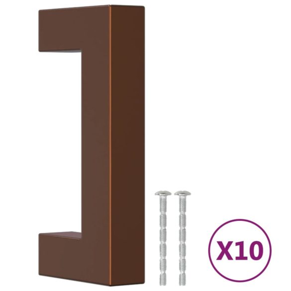 10 db bronz rozsdamentes acél szekrényfogantyú 64 mm