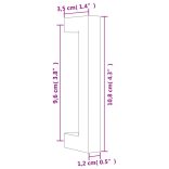 10 db bronz rozsdamentes acél szekrényfogantyú 96 mm