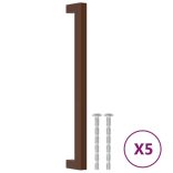 5 db fekete rozsdamentes acél szekrényfogantyú 224 mm