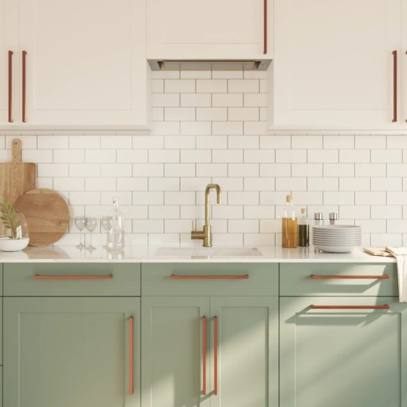 5 db bronz rozsdamentes acél szekrényfogantyú 320 mm