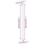 5 db bronz rozsdamentes acél szekrényfogantyú 480 mm