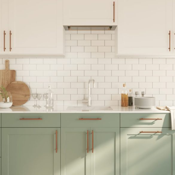 10 db bronz rozsdamentes acél szekrényfogantyú 160 mm