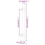 10 db bronz rozsdamentes acél szekrényfogantyú 160 mm