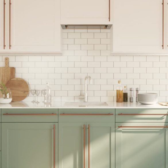 5 db bronz rozsdamentes acél szekrényfogantyú 480 mm