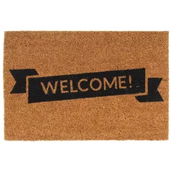   természetes színű rojtos kókuszrost lábtörlő 40 x 60 cm