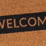 természetes színű rojtos kókuszrost lábtörlő 40 x 60 cm