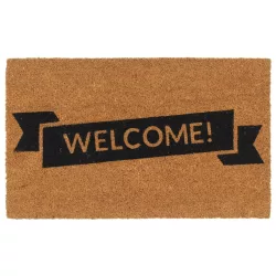   természetes színű rojtos kókuszrost lábtörlő 45 x 75 cm