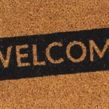 természetes színű rojtos kókuszrost lábtörlő 45 x 75 cm