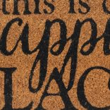 természetes színű rojtos kókuszrost lábtörlő 40 x 60 cm