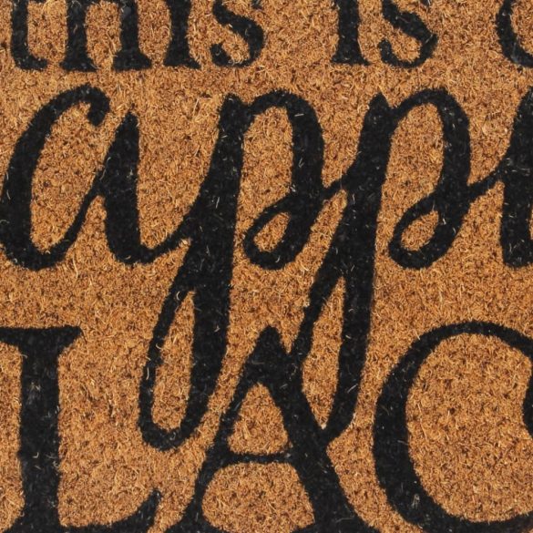 természetes színű rojtos kókuszrost lábtörlő 40 x 60 cm