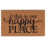 természetes színű rojtos kókuszrost lábtörlő 45 x 75 cm