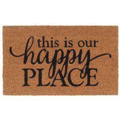   természetes színű rojtos kókuszrost lábtörlő 45 x 75 cm