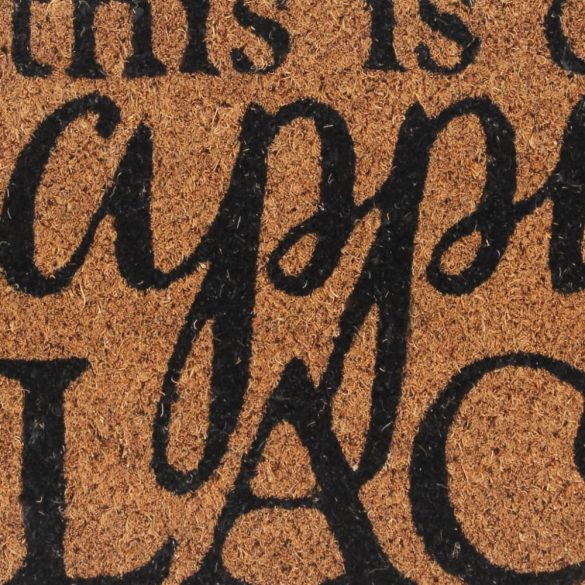 természetes színű rojtos kókuszrost lábtörlő 45 x 75 cm