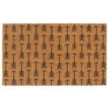 természetes színű rojtos kókuszrost lábtörlő 45 x 75 cm