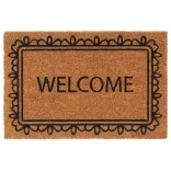 természetes színű rojtos kókuszrost lábtörlő 40 x 60 cm