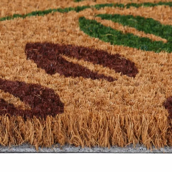 természetes színű rojtos kókuszrost lábtörlő 45 x 75 cm