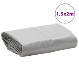 szürke ponyva 1,5 x 2 m 650 g/m²