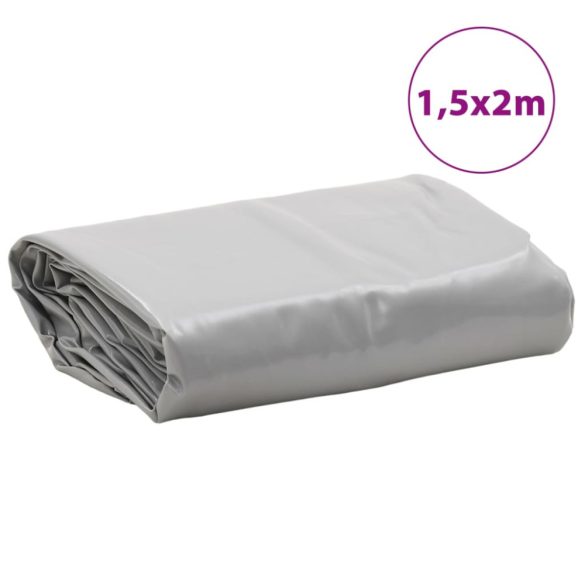szürke ponyva 1,5 x 2 m 650 g/m²