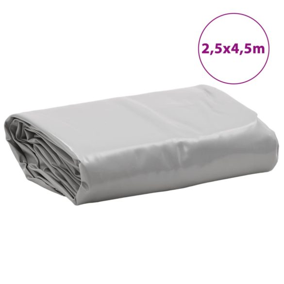 szürke ponyva 2,5 x 4,5 m 650 g/m²