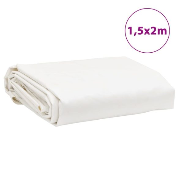 fehér ponyva 1,5 x 2 m 650 g/m²