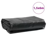 antracitszürke ponyva 1,5 x 6 m 650 g/m²