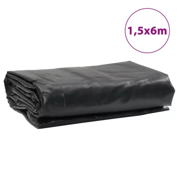 antracitszürke ponyva 1,5 x 6 m 650 g/m²