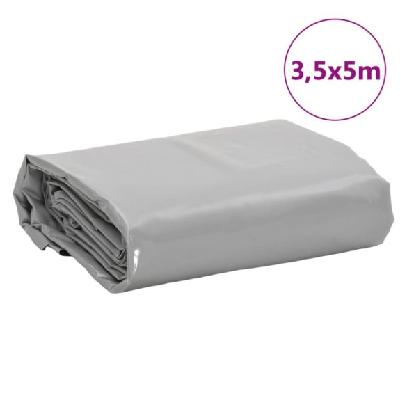szürke ponyva 3,5 x 5 m 650 g/m²