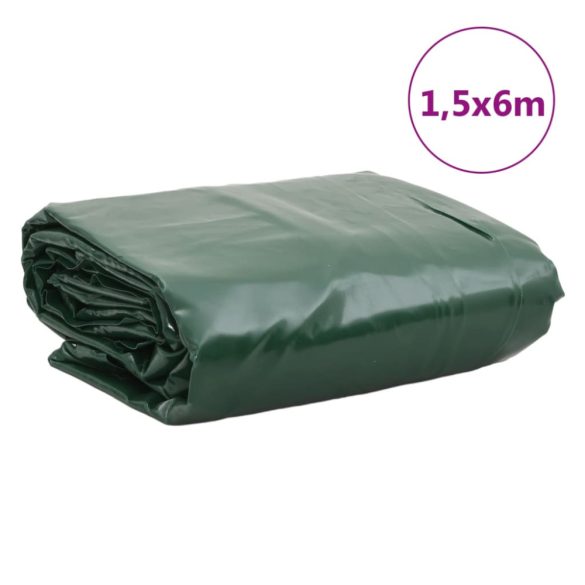 zöld ponyva 1,5 x 6 m 650 g/m²