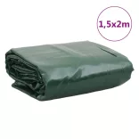zöld ponyva 1,5 x 2 m 650 g/m²