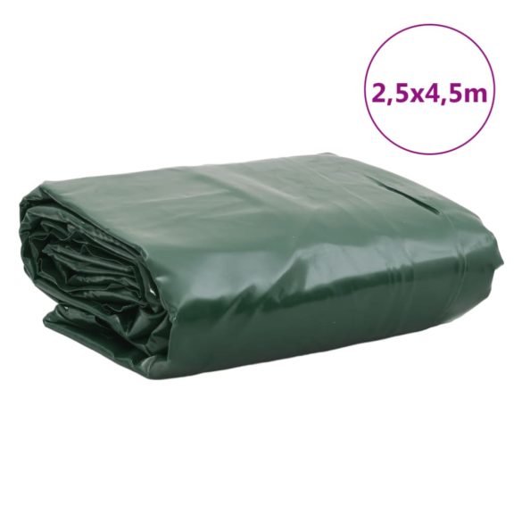 zöld ponyva 2,5 x 4,5 m 650 g/m²