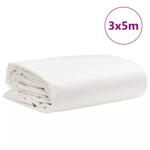 fehér ponyva 3 x 5 m 650 g/m²