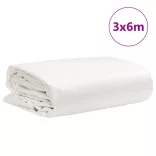fehér ponyva 3 x 6 m 650 g/m²
