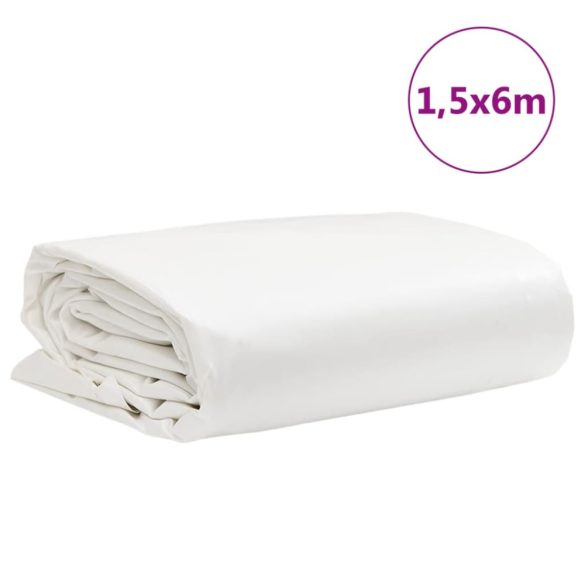 fehér ponyva 1,5 x 6 m 650 g/m²