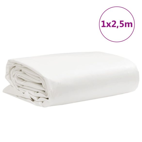 fehér ponyva 1 x 2,5 m 650 g/m²