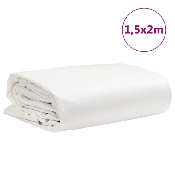 fehér ponyva 1,5 x 2 m 650 g/m²