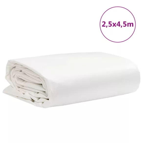 fehér ponyva 2,5 x 4,5 m 650 g/m²