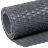 antracitszürke polyrattan erkélyparaván 600x100 cm