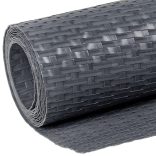 antracitszürke polyrattan erkélyparaván 1000x100 cm